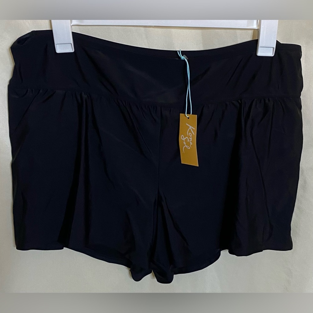 NWT Kona Sol Plus Size Black Athletic/Board/Swim Shorts - Picture 2 of 8
